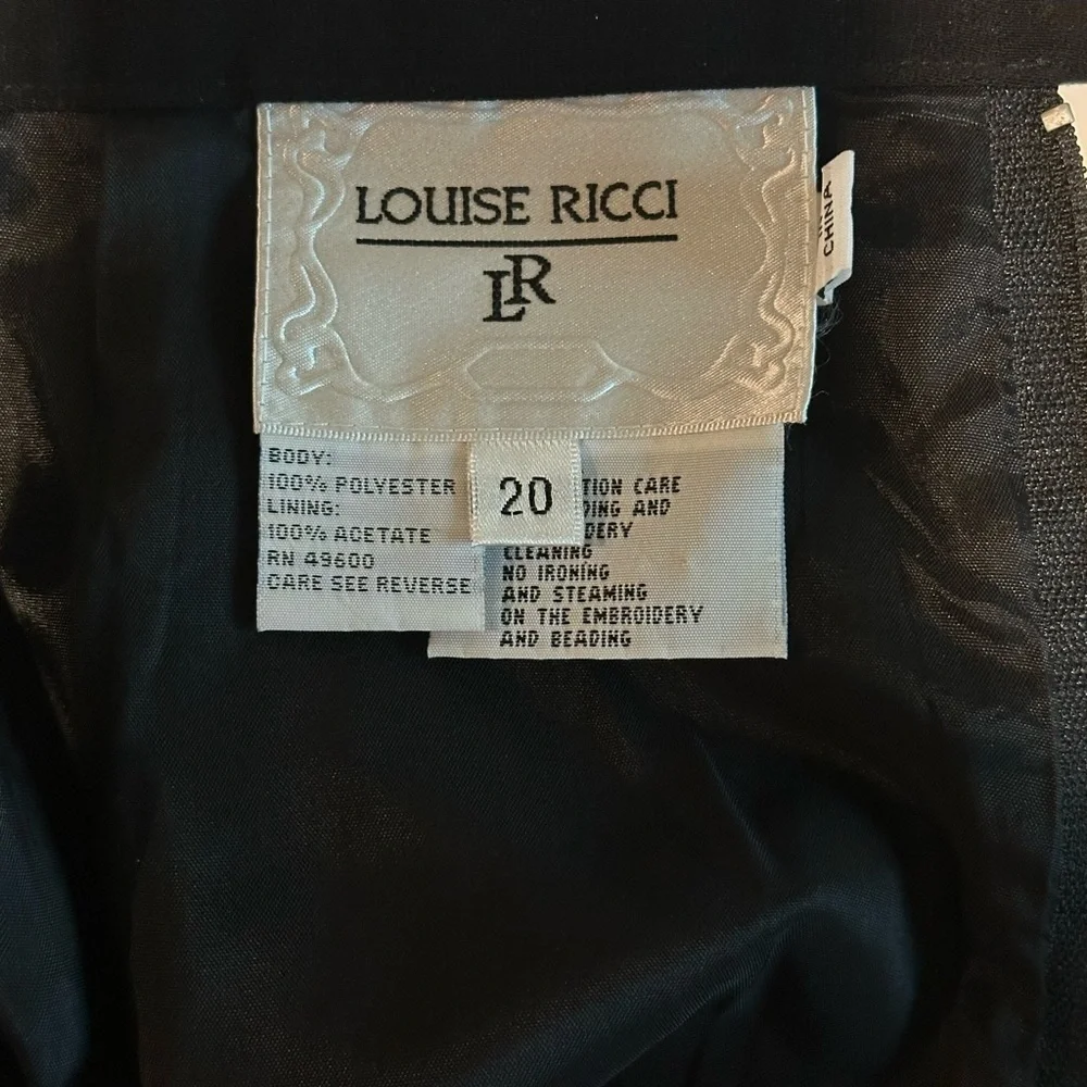 LOUISE RICCI Elegant Black Women's Skirt Size 20 - Picture 2 of 7